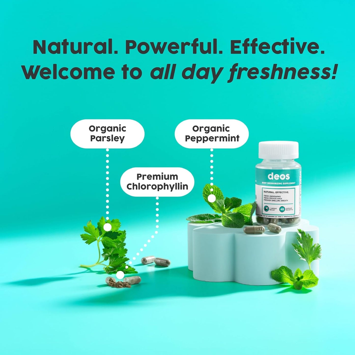 DEOS Internal Deodorant Supplement Natural Odor 30 Capsules