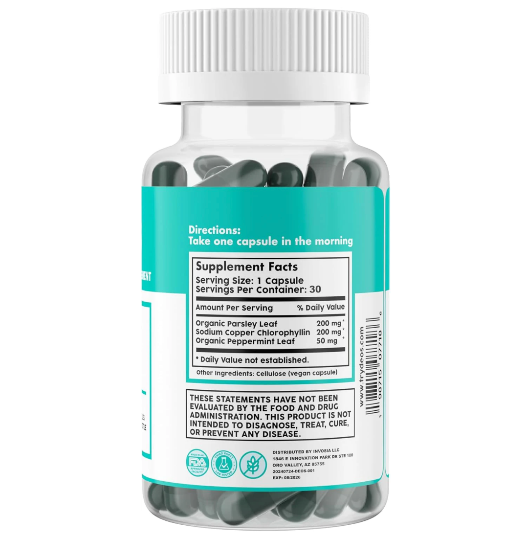 DEOS Internal Deodorant Supplement Natural Odor 30 Capsules